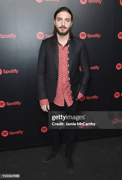 Alesso attends "Spotify's Best New Artist Party" at Skylight Clarkson on January 25, 2018 in New York City.