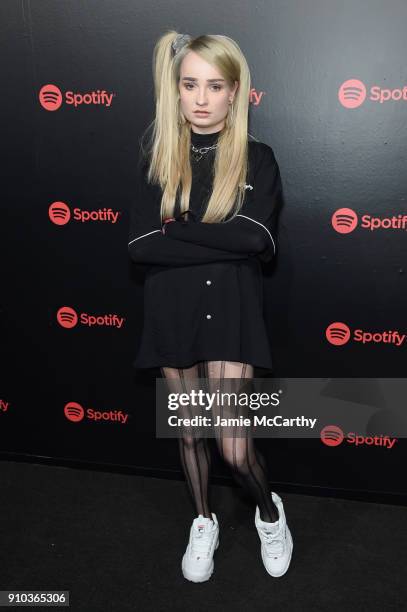 Musician Kim Petras attends "Spotify's Best New Artist Party" at Skylight Clarkson on January 25, 2018 in New York City.
