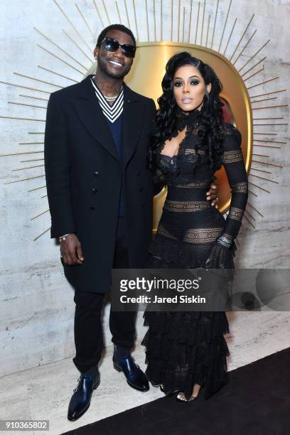 Gucci Mane and Keyshia Ka'Oir attend the Warner Music Group Pre-Grammy Party in association with V Magazine on January 25, 2018 in New York City.