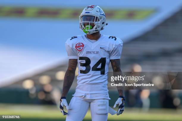 American defensive back Jaleel Wadood from UCLA during the NFLPA Collegiate Bowl on Saturday, January 20 at the Rose Bowl in Pasadena, CA.