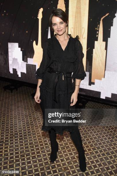 Katie Holmes attends Delta Air Lines, the Official Airline Partner of the GRAMMY Awards® and Supporter of First-Time Nominees hosted a private...