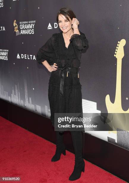 Katie Holmes attends Delta Air Lines, the Official Airline Partner of the GRAMMY Awards® and Supporter of First-Time Nominees hosted a private...