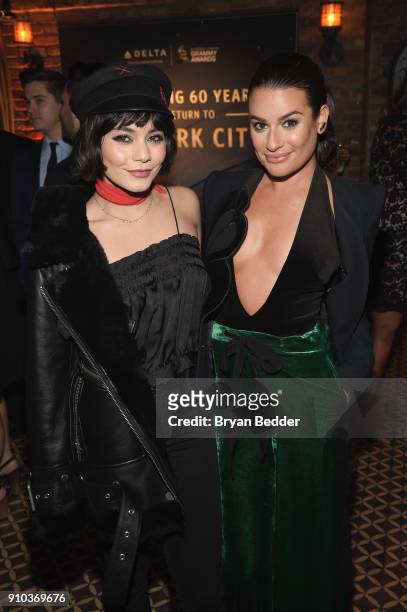 Vanessa Hudgens and Lea Michele attend Delta Air Lines, the Official Airline Partner of the GRAMMY Awards® and Supporter of First-Time Nominees...