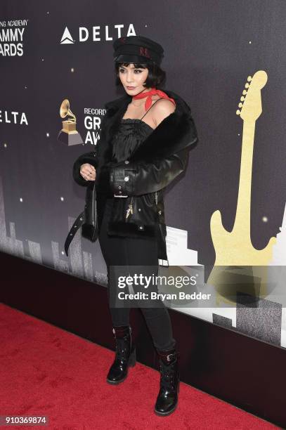 Vanessa Hudgens attends Delta Air Lines, the Official Airline Partner of the GRAMMY Awards® and Supporter of First-Time Nominees hosted a private...