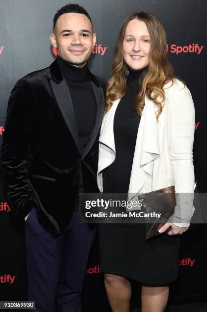 Troin Wells and Lorna Wells attend "Spotify's Best New Artist Party" at Skylight Clarkson on January 25, 2018 in New York City.