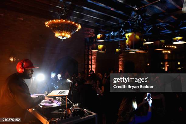 Funk Flex performs during Delta Air Lines, the Official Airline Partner of the GRAMMY Awards® and Supporter of First-Time Nominees hosted a private...