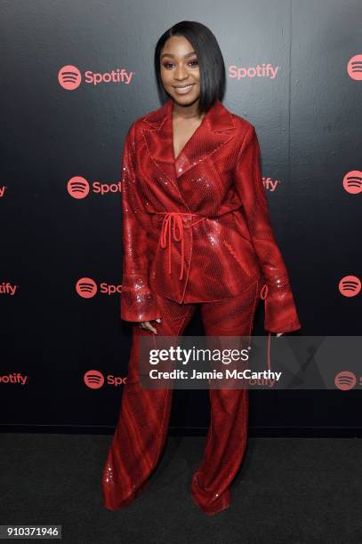 Musician Normani Kordei attends "Spotify's Best New Artist Party" at Skylight Clarkson on January 25, 2018 in New York City.