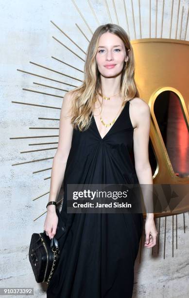 Linda Vojtova attends the Warner Music Group Pre-Grammy Party in association with V Magazine on January 25, 2018 in New York City.