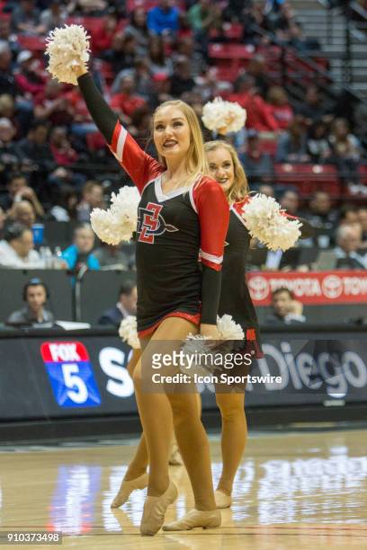 San Diego State University Aztecs dance team during the game between the Fresno State University Bulldogs and the San Diego State University Aztecs...