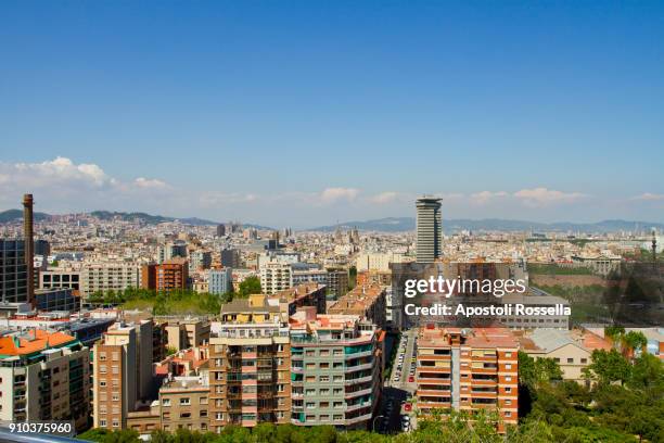 view of barcelona city - catalogna stock pictures, royalty-free photos & images