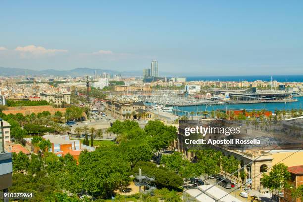 view of barcelona city - catalogna stock pictures, royalty-free photos & images