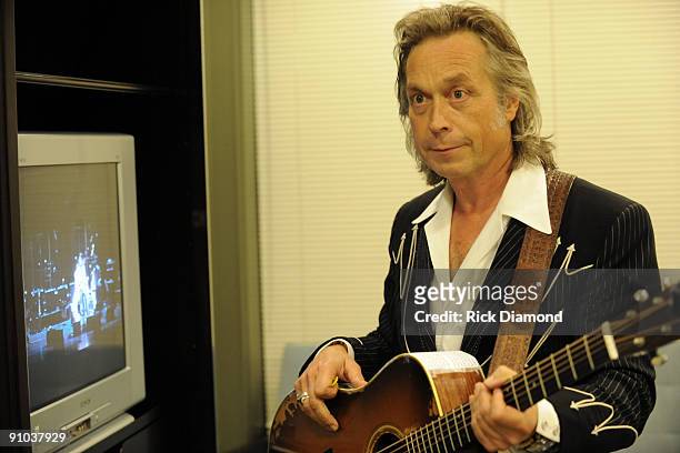 Singers/Songwriters Jim Lauderdale backstage during the second annual ACM Honors at Schermerhorn Symphony Center on September 22, 2009 in Nashville,...