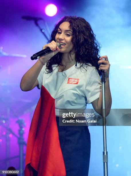 Artist Alessia Cara performs at "Spotify's Best New Artist Party" at Skylight Clarkson on January 25, 2018 in New York City.