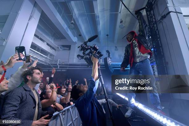 Artist Lil Uzi Vert performs at "Spotify's Best New Artist Party" at Skylight Clarkson on January 25, 2018 in New York City.