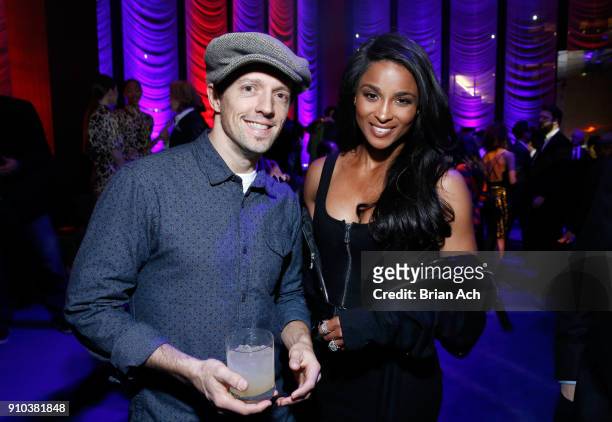 Jason Mraz and Ciara attend the Warner Music Group Pre-Grammy Party in association with V Magazine on January 25, 2018 in New York City.
