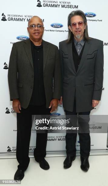 Museum® Executive Education Director David R. Sears, and Executive Director, GRAMMY Museum® Scott Goldman pose for a photo at the GRAMMY Museum®'s...