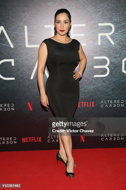 Sugey Abrego attends the premiere of Netflix's "Altered Carbon" at El Plaza Condesa on January 25, 2018 in Mexico City, Mexico.