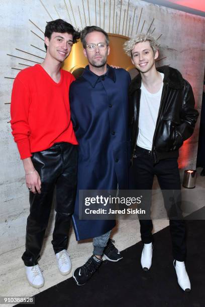 Justin Tranter attends the Warner Music Group Pre-Grammy Party in association with V Magazine on January 25, 2018 in New York City.