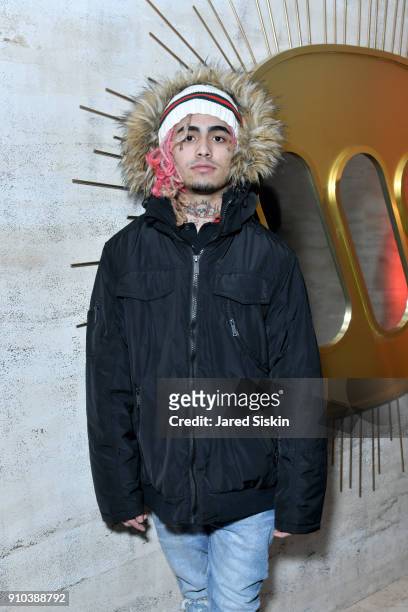 Lil Pump attends the Warner Music Group Pre-Grammy Party in association with V Magazine on January 25, 2018 in New York City.