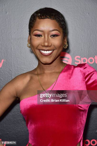 Recording artist Priscilla Renea attends the 2018 Spotify Best New Artists Party held at Skylight Clarkson Sq on January 25, 2018 in New York City.