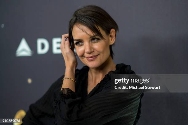 Katie Holmes attends the 2018 Delta Air Lines Grammy weekend celebration at The Bowery Hotel on January 25, 2018 in New York City.