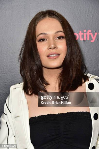 Actress Kelli Berdlund attends the 2018 Spotify Best New Artists Party held at Skylight Clarkson Sq on January 25, 2018 in New York City.