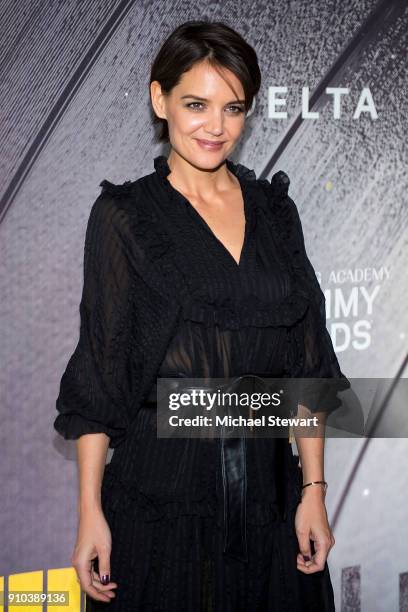 Katie Holmes attends the 2018 Delta Air Lines Grammy weekend celebration at The Bowery Hotel on January 25, 2018 in New York City.