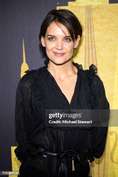 Katie Holmes attends the 2018 Delta Air Lines Grammy weekend celebration at The Bowery Hotel on January 25, 2018 in New York City.