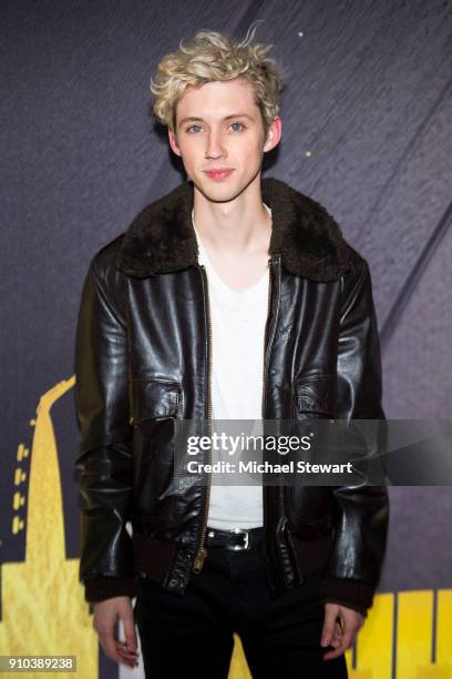 Troye Sivan attends the 2018 Delta Air Lines Grammy weekend celebration at The Bowery Hotel on January 25, 2018 in New York City.