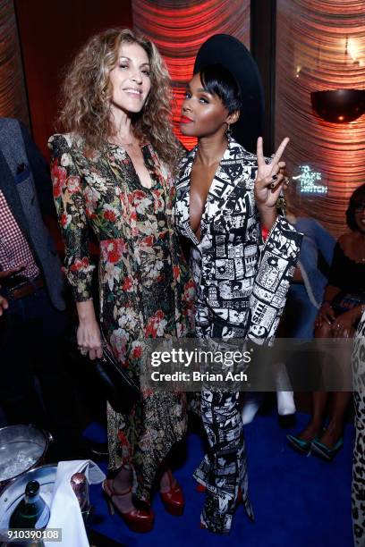 Chairman & COO Atlantic Records Group Julie Greenwald and Janelle Monae attend the Warner Music Group Pre-Grammy Party in association with V Magazine...