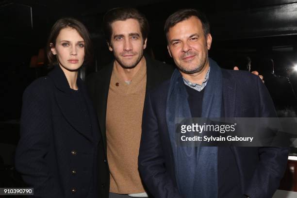 Marine Vacth, Jake Gyllenhaal and Francois Ozon attend Cohen Media Group with The Cinema Society host the after party for "Double Lover" at Omar's on...