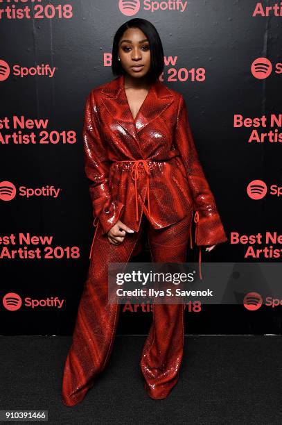 Artist Normani Kordei attends "Spotify's Best New Artist Party" at Skylight Clarkson on January 25, 2018 in New York City.