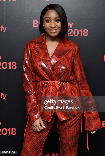 Artist Normani Kordei attends "Spotify's Best New Artist Party" at Skylight Clarkson on January 25, 2018 in New York City.