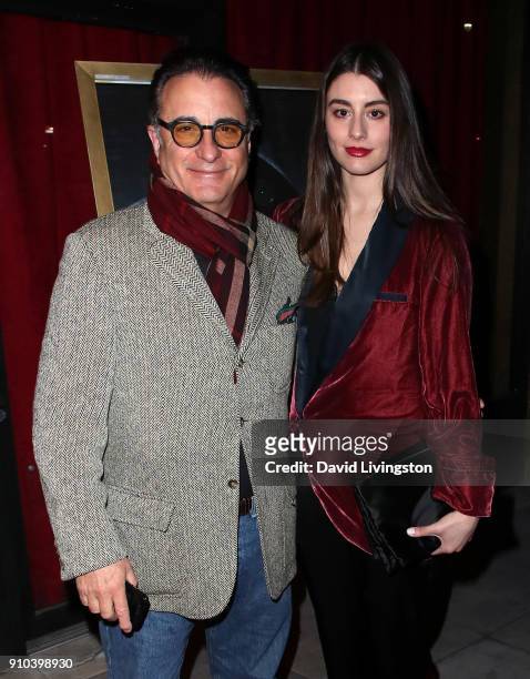 Actor Andy Garcia and daughter actress Dominik Garcia-Lorido attend the premiere of Parade Deck Films' "Desolation" at Ahrya Fine Arts Theater on...