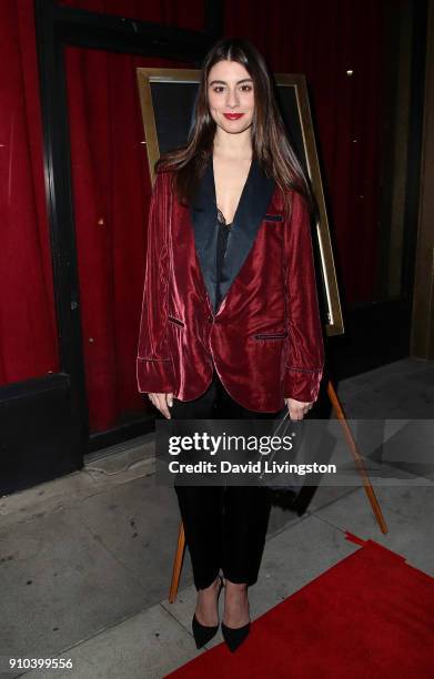 Actress Dominik Garcia-Lorido attends the premiere of Parade Deck Films' "Desolation" at Ahrya Fine Arts Theater on January 25, 2018 in Beverly...