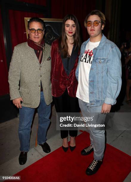 Actor Andy Garcia, daughter actress Dominik Garcia-Lorido and son Andres Garcia attend the premiere of Parade Deck Films' "Desolation" at Ahrya Fine...