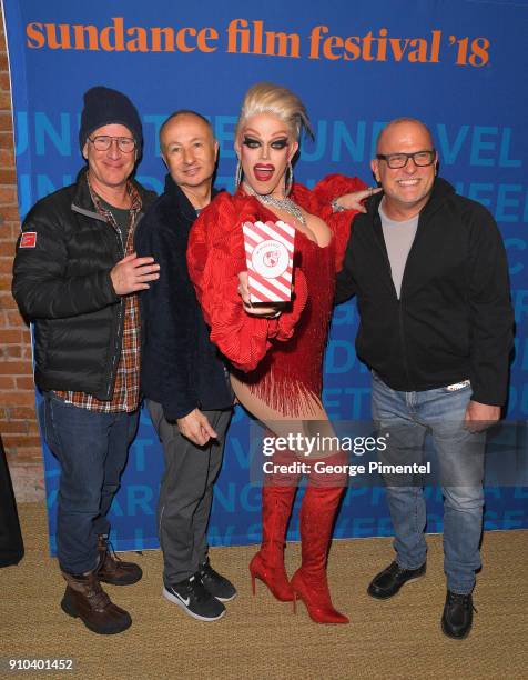 Randy Barbado, Fenton Baily, Morgan McMichaels and Tom Cambell attend the "RuPaul's Drag Race" Viewing Party during the 2018 Sundance Film Festival...