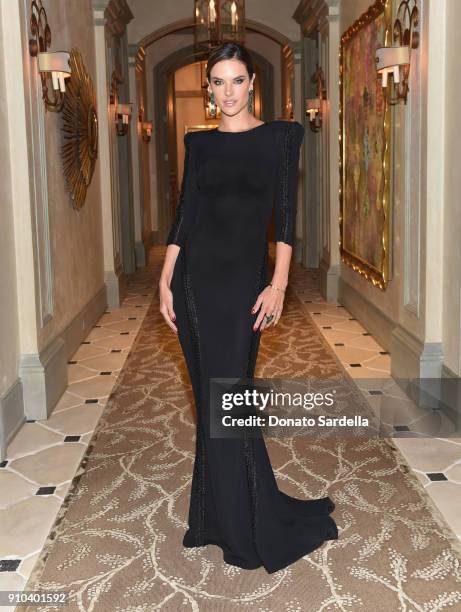 Alessandra Ambrosio attends Learning Lab Ventures Gala in Partnership with NET-A-PORTER on January 25, 2018 in Beverly Hills, California.