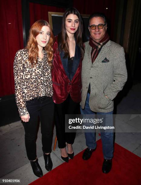 Actresses/sisters Daniella Garcia-Lorido and Dominik Garcia-Lorido and father/actor Andy Garcia attend the premiere of Parade Deck Films'...