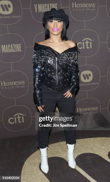 Hennessy Carolina attends the 2018 Warner Music Group Pre- Grammy Celebration at The Grill & The Pool Restaurants on January 25, 2018 in New York...