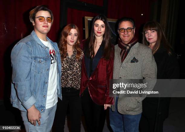 Andres Garcia, actresses/sisters Daniella Garcia-Lorido and Dominik Garcia-Lorido, father/actor Andy Garcia and mother Marivi Lorido Garcia attend...