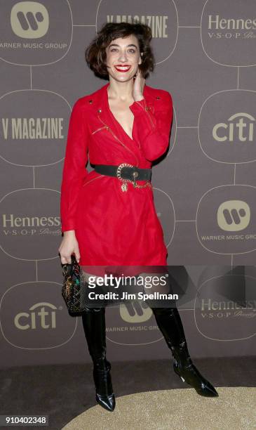 Actress Mia Moretti attends the 2018 Warner Music Group Pre- Grammy Celebration at The Grill & The Pool Restaurants on January 25, 2018 in New York...
