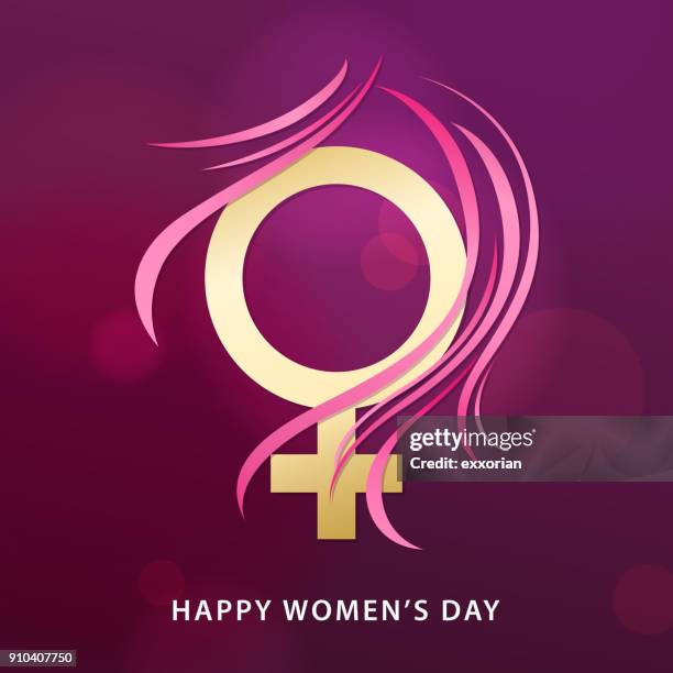 8 march female gender symbol - womens month stock illustrations