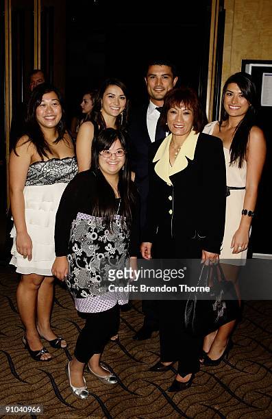 Craig Wing and his family arrive for the Brian Doyle 'Comedy is King' event at the Westin Hotel on September 23, 2009 in Sydney, Australia.