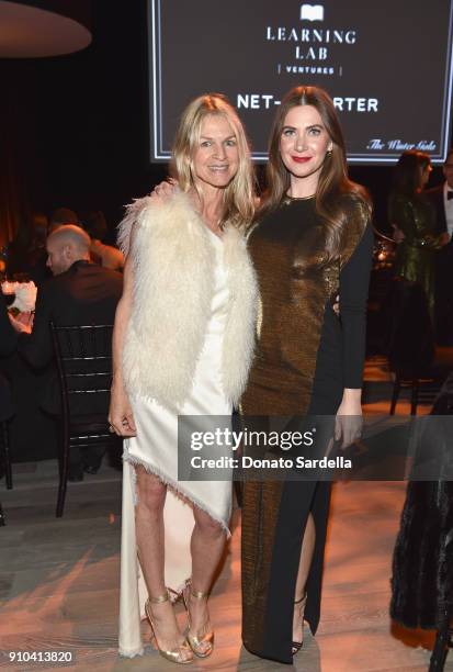 Crystal Lourd and Rochelle Gores Fredston attend Learning Lab Ventures Gala in Partnership with NET-A-PORTER on January 25, 2018 in Beverly Hills,...