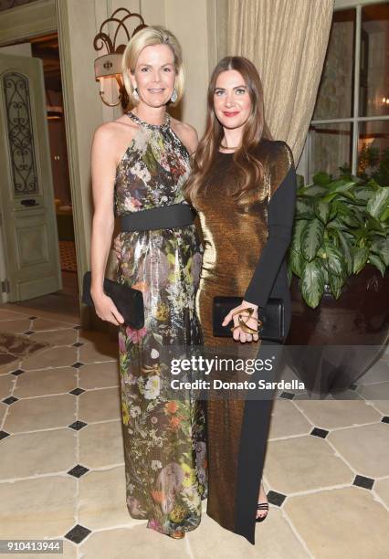 Stephanie Booth Shafran and Rochelle Gores Fredston attend Learning Lab Ventures Gala in Partnership with NET-A-PORTER on January 25, 2018 in Beverly...