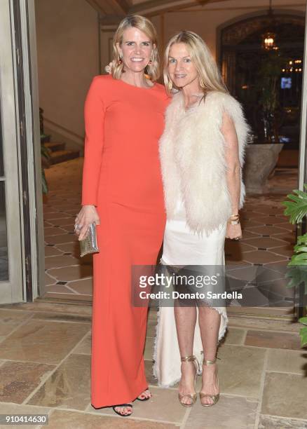 Colleen Bell and Crystal Lourd attend Learning Lab Ventures Gala in Partnership with NET-A-PORTER on January 25, 2018 in Beverly Hills, California.