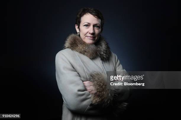 Inga Beale, chief executive officer of Lloyd's of London, poses for a photograph following a Bloomberg Television interview on the closing day of the...
