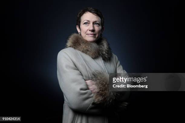 Inga Beale, chief executive officer of Lloyd's of London, poses for a photograph following a Bloomberg Television interview on the closing day of the...