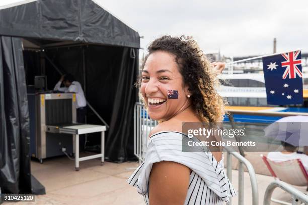 Security x-ray machines are set up on all entry points into the Australia Day Event at the Opera House on January 26, 2018 in Sydney, Australia....